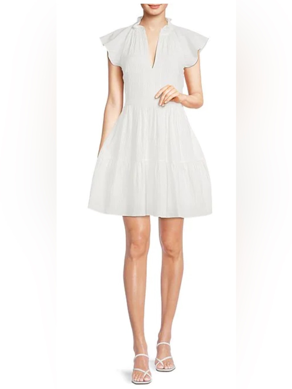 Antonio Melani Short Ruffled Sleeve Tiered Dress Size 0